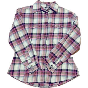 CARHARTT Pink & Blue Women’s Long Sleeve Button Up (Size XS)
